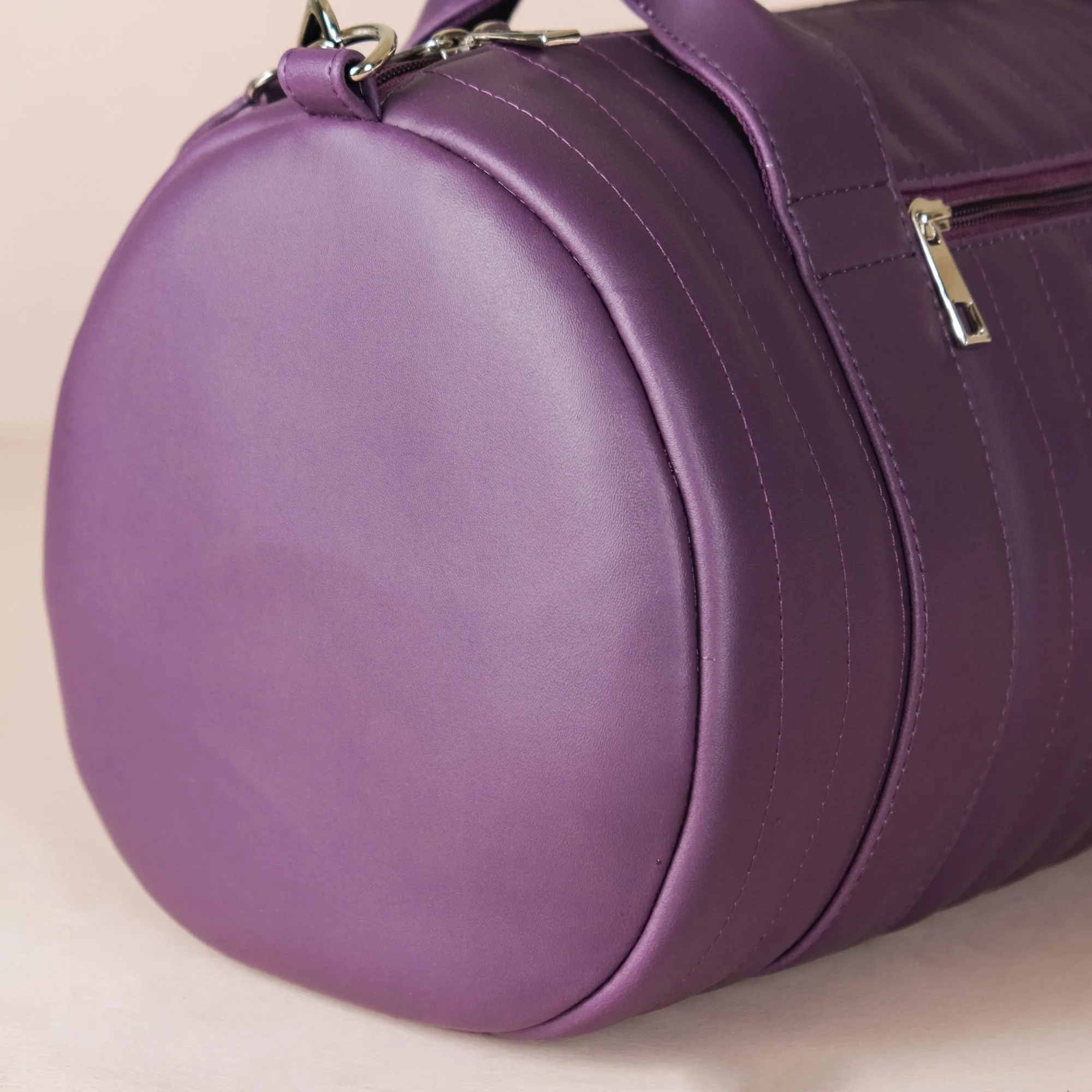 Sporty Duffel Bag Purple Small 14x7 Inch