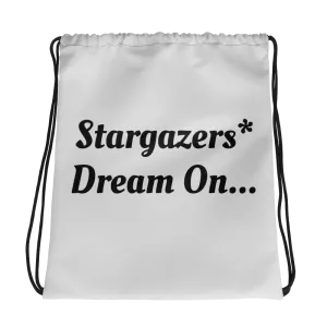 Stargazers Dream On - Drawstring Bag (Light Grey Color)