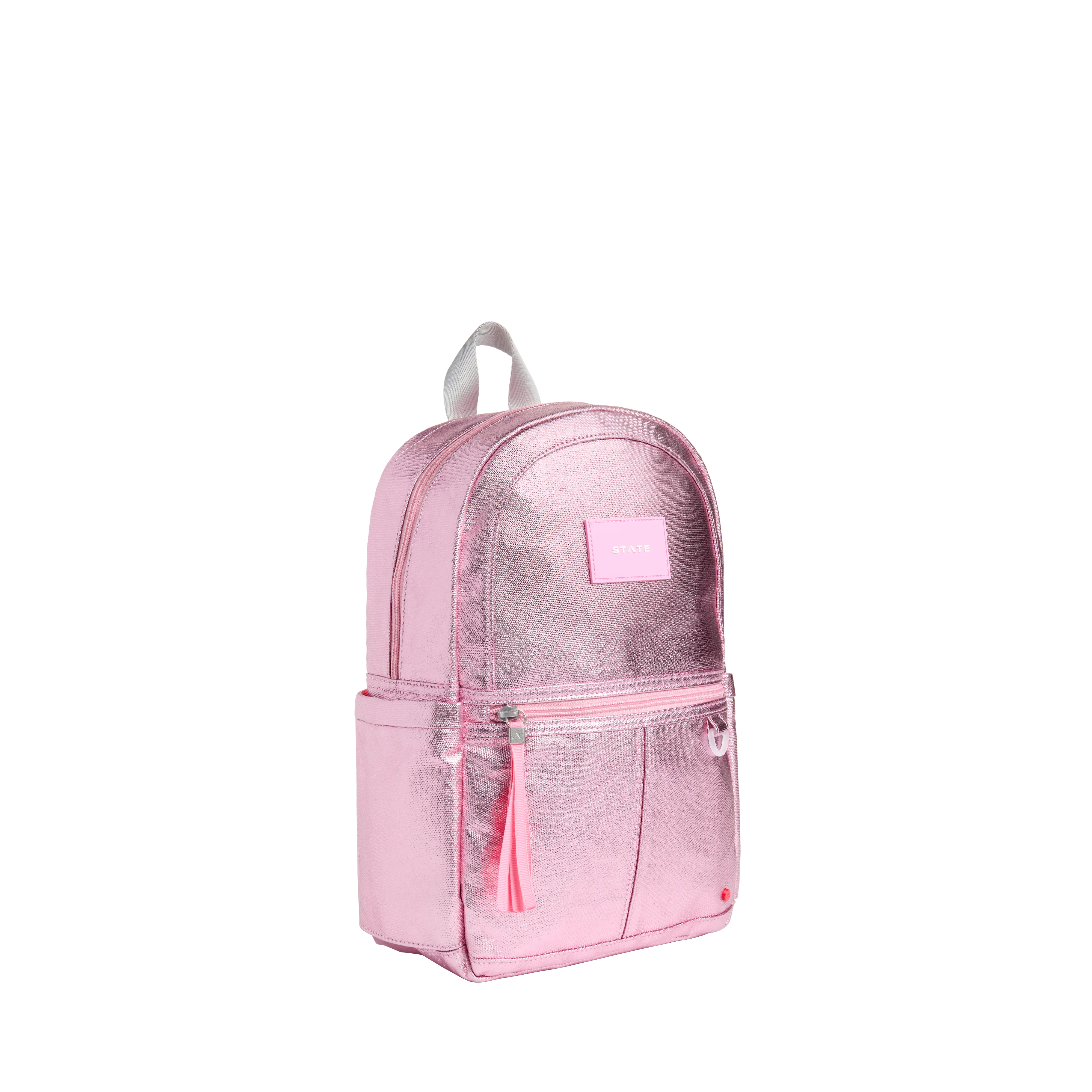 State Bags Kane Kids Mini Backpack - Metallic Pink / Silver