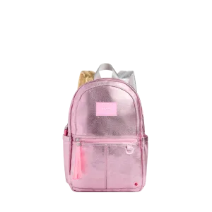 State Bags Kane Kids Mini Backpack - Metallic Pink / Silver