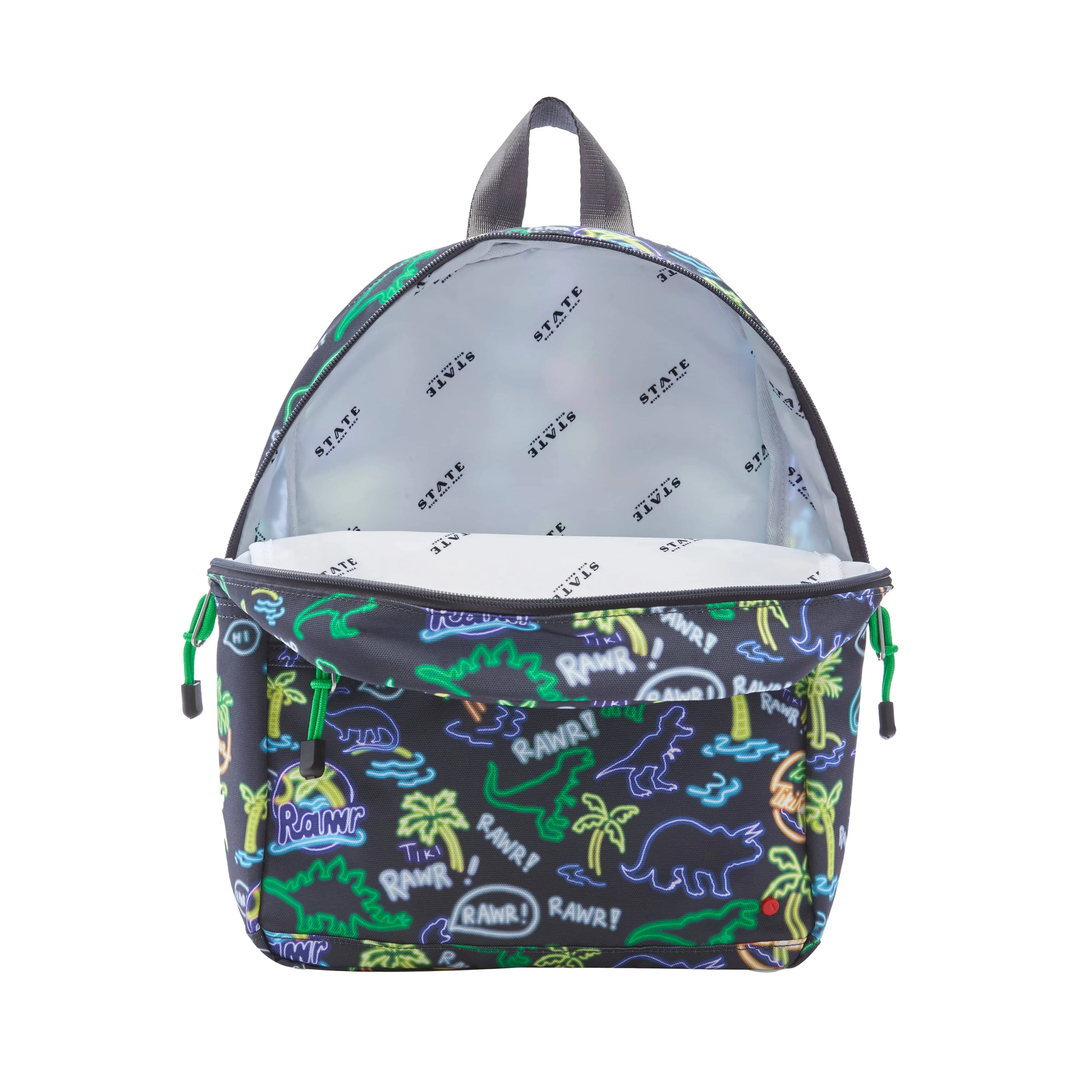 State Bags Kane Kids Mini Travel Backpack - Neon Dino