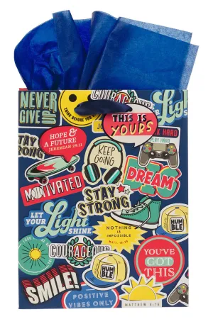 Stay Strong Kid Floral Medium Gift Bag