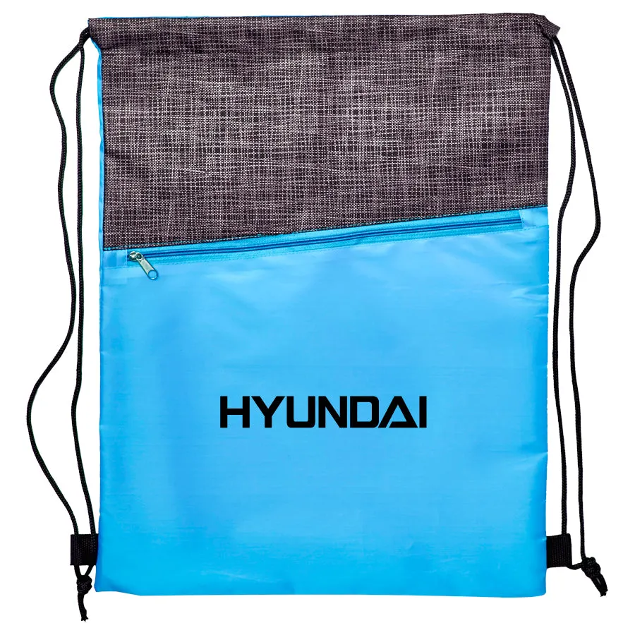 Stock Crosshatch Backpack with Zipper Pocket(SNB-95H)