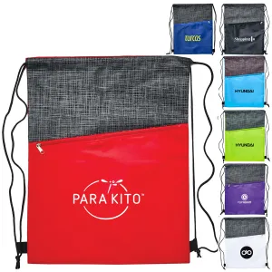 Stock Crosshatch Backpack with Zipper Pocket(SNB-95H)