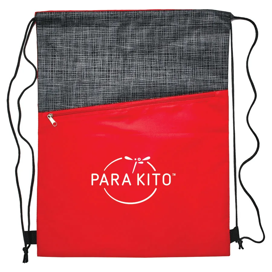 Stock Crosshatch Backpack with Zipper Pocket(SNB-95H)