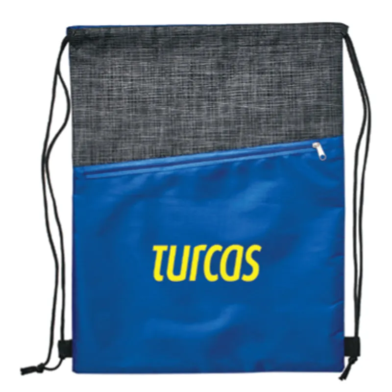 Stock Crosshatch Backpack with Zipper Pocket(SNB-95H)