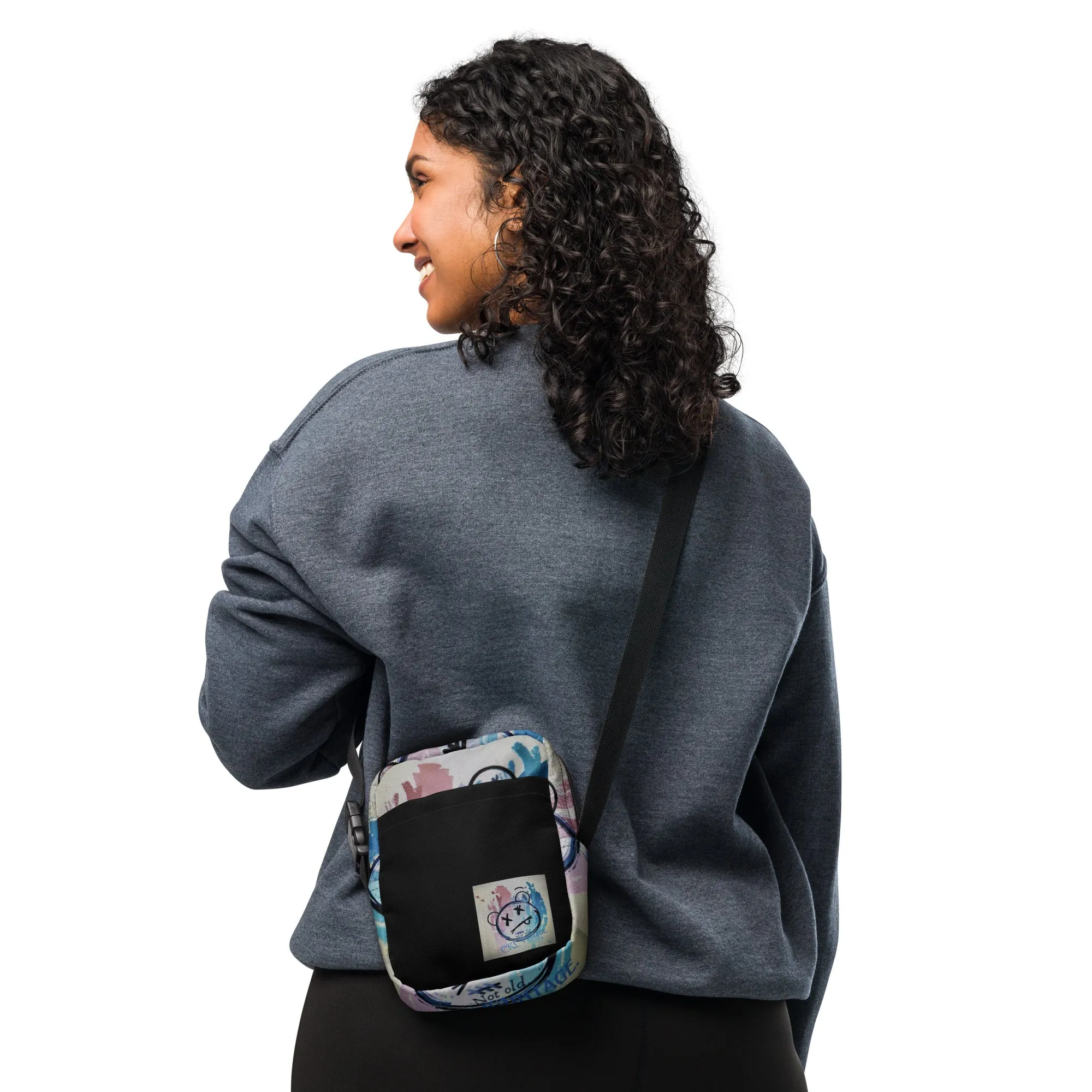 Streetwear Urban Styled Utility Crossbody Bag (Black)