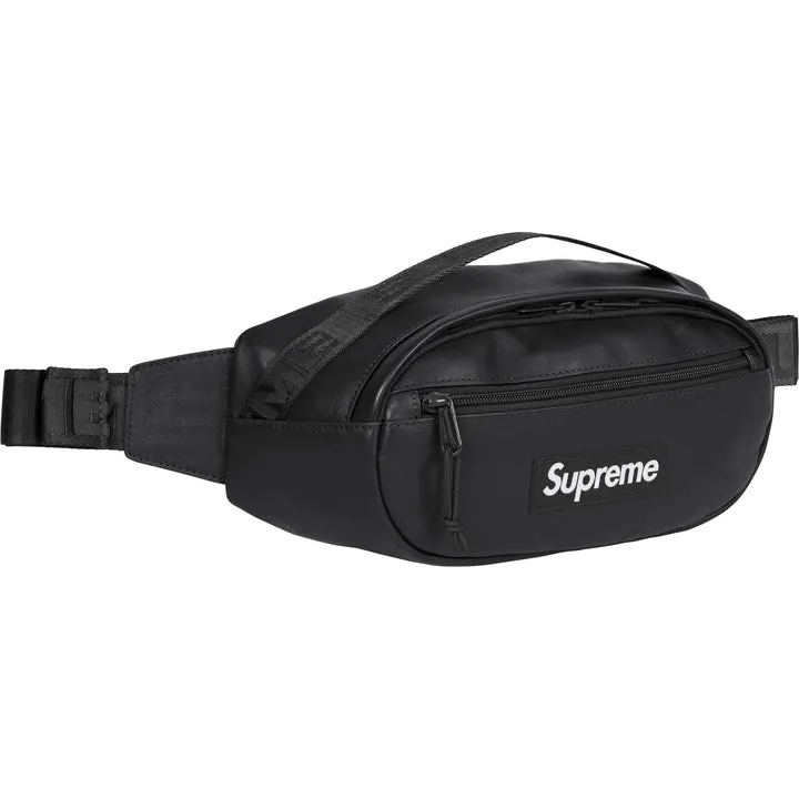 Supreme "Leather" Waist Bag Black