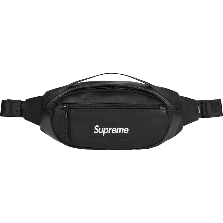 Supreme "Leather" Waist Bag Black