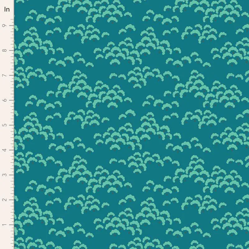 Tilda Bloomsville Fabric | Cottonbloom | Petrol