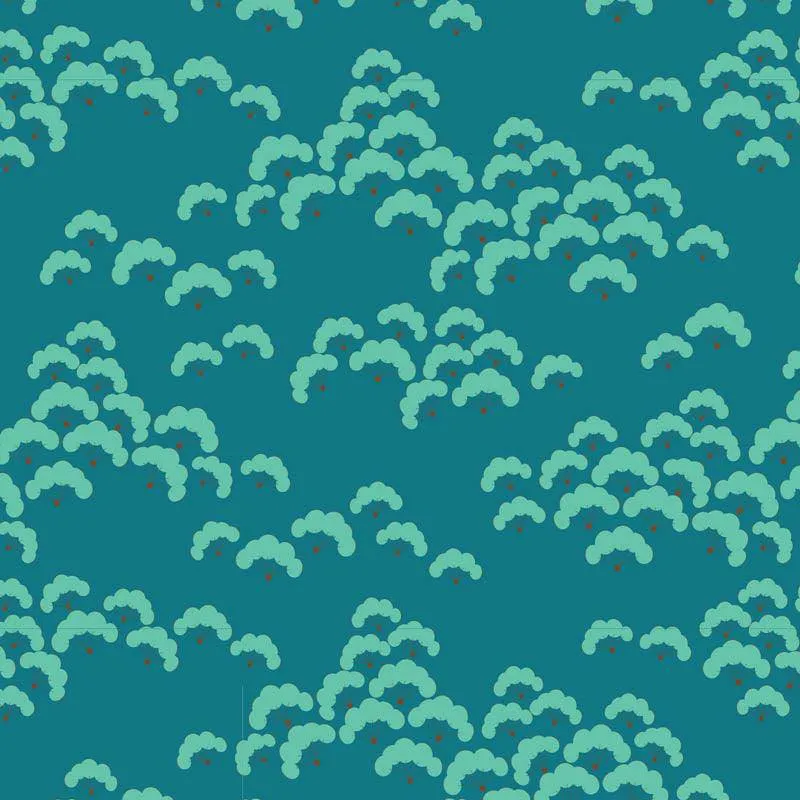 Tilda Bloomsville Fabric | Cottonbloom | Petrol