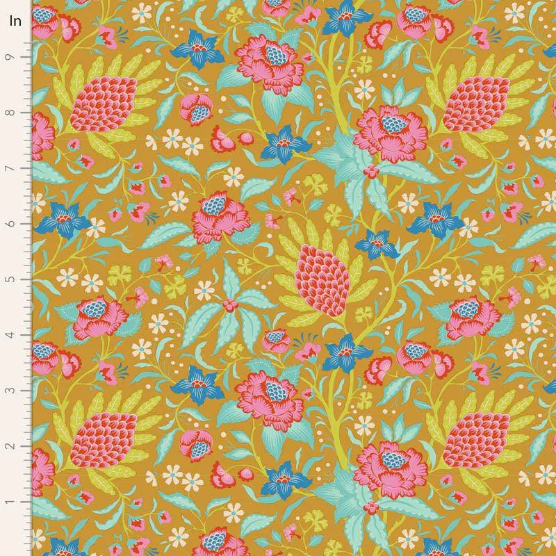 Tilda Bloomsville Fabric | Fat Quarter Pack | Corn / Sky (5)
