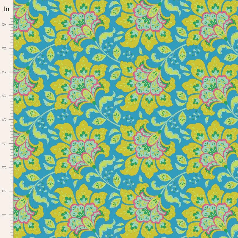 Tilda Bloomsville Fabric | Fat Quarter Pack | Corn / Sky (5)