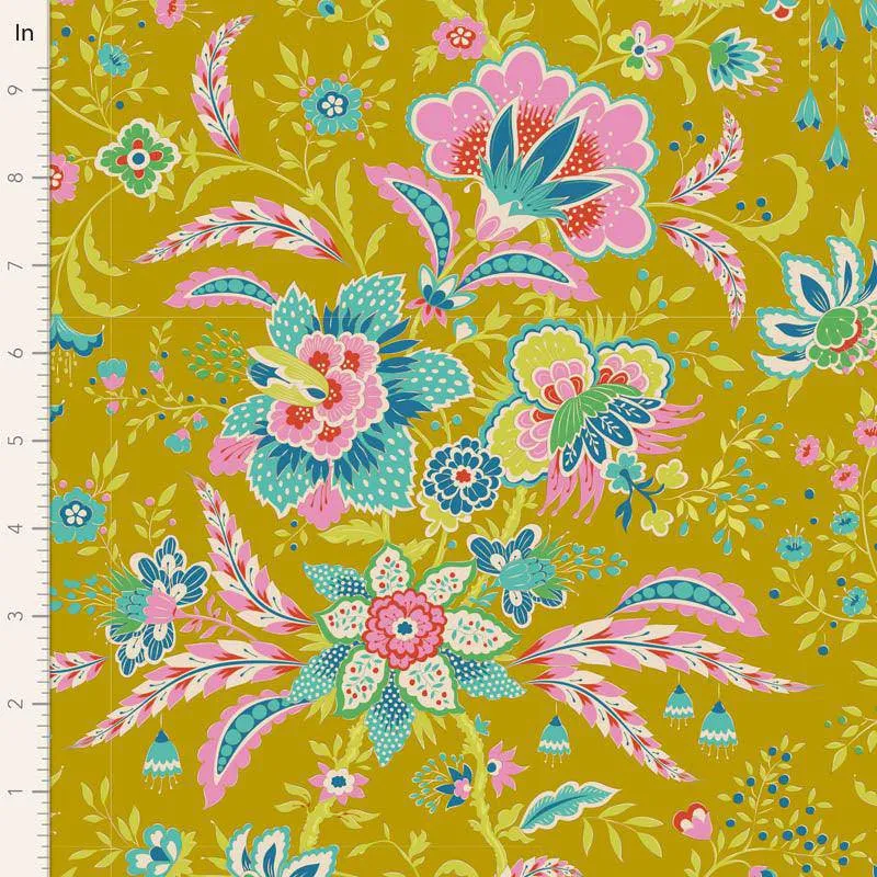 Tilda Bloomsville Fabric | Fat Quarter Pack | Corn / Sky (5)