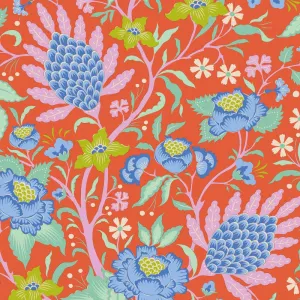 Tilda Bloomsville Fabric | Flowertangle | Persimmon