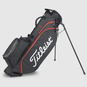 Titleist Players 4 Stand Bag - Black/Black/Red