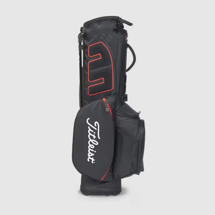 Titleist Players 4 Stand Bag - Black/Black/Red