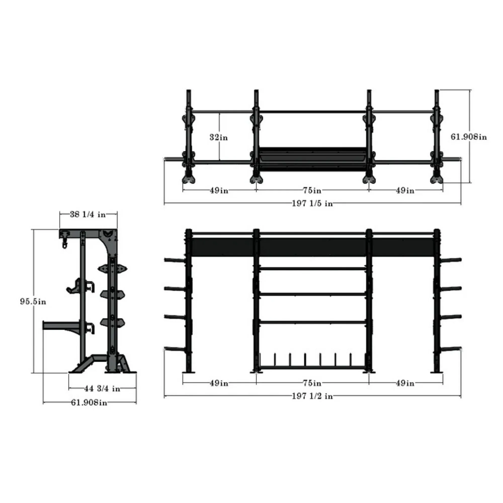 TKO Half Rack Annex DB-DHR-ANX