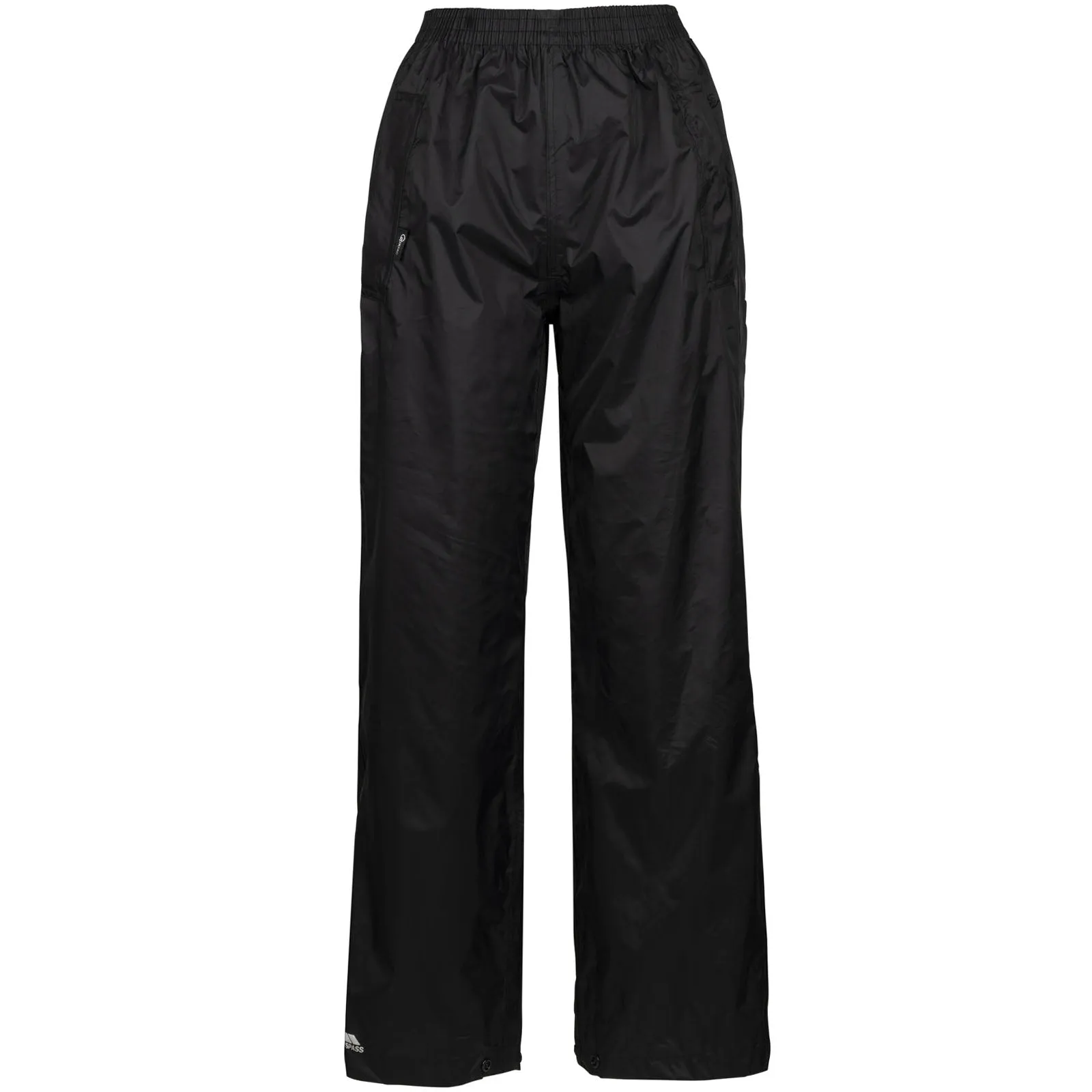 Trespass Womens Quikpack Packable Waterproof Overtrousers - Black