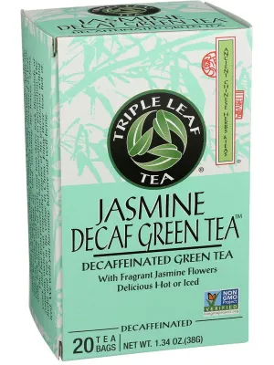 Triple Leaf Tea, Jasmine Decaf Green Tea, 20 tea bags