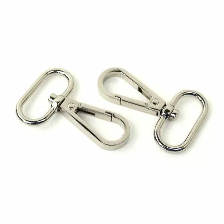 Two Swivel Hooks 1 inch Nickel - Sallie Tomato