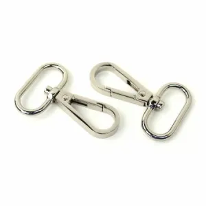 Two Swivel Hooks 1 inch Nickel - Sallie Tomato