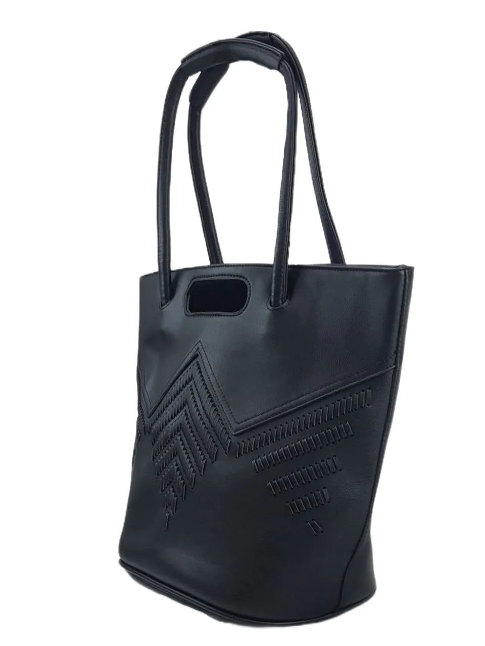 URBAN ORIGINALS Women's Black Vegan Leather Tote Bag #BGG One Size NWT