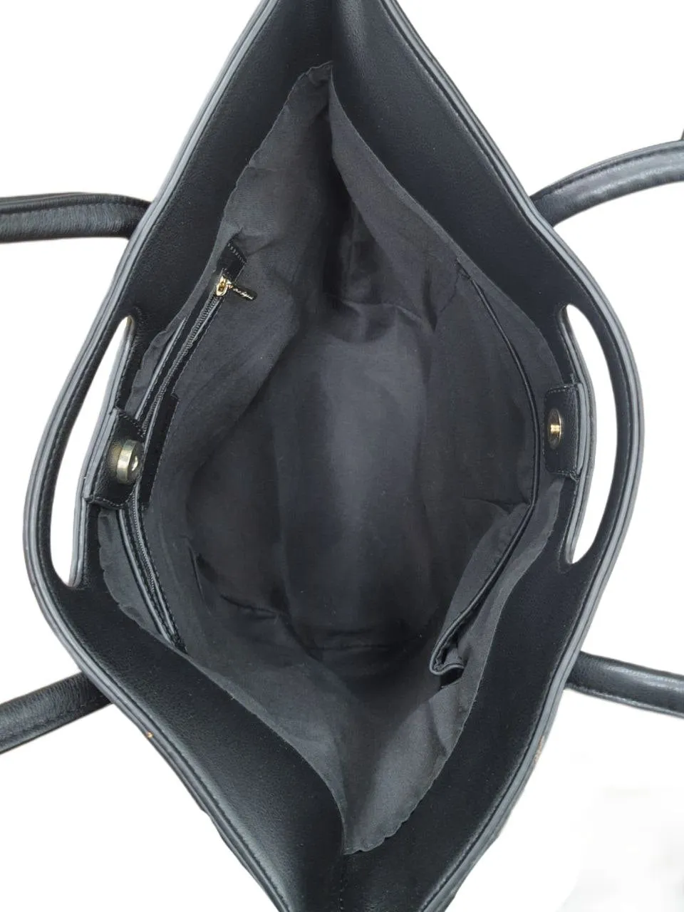 URBAN ORIGINALS Women's Black Vegan Leather Tote Bag #BGG One Size NWT