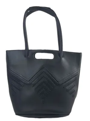 URBAN ORIGINALS Women's Black Vegan Leather Tote Bag #BGG One Size NWT