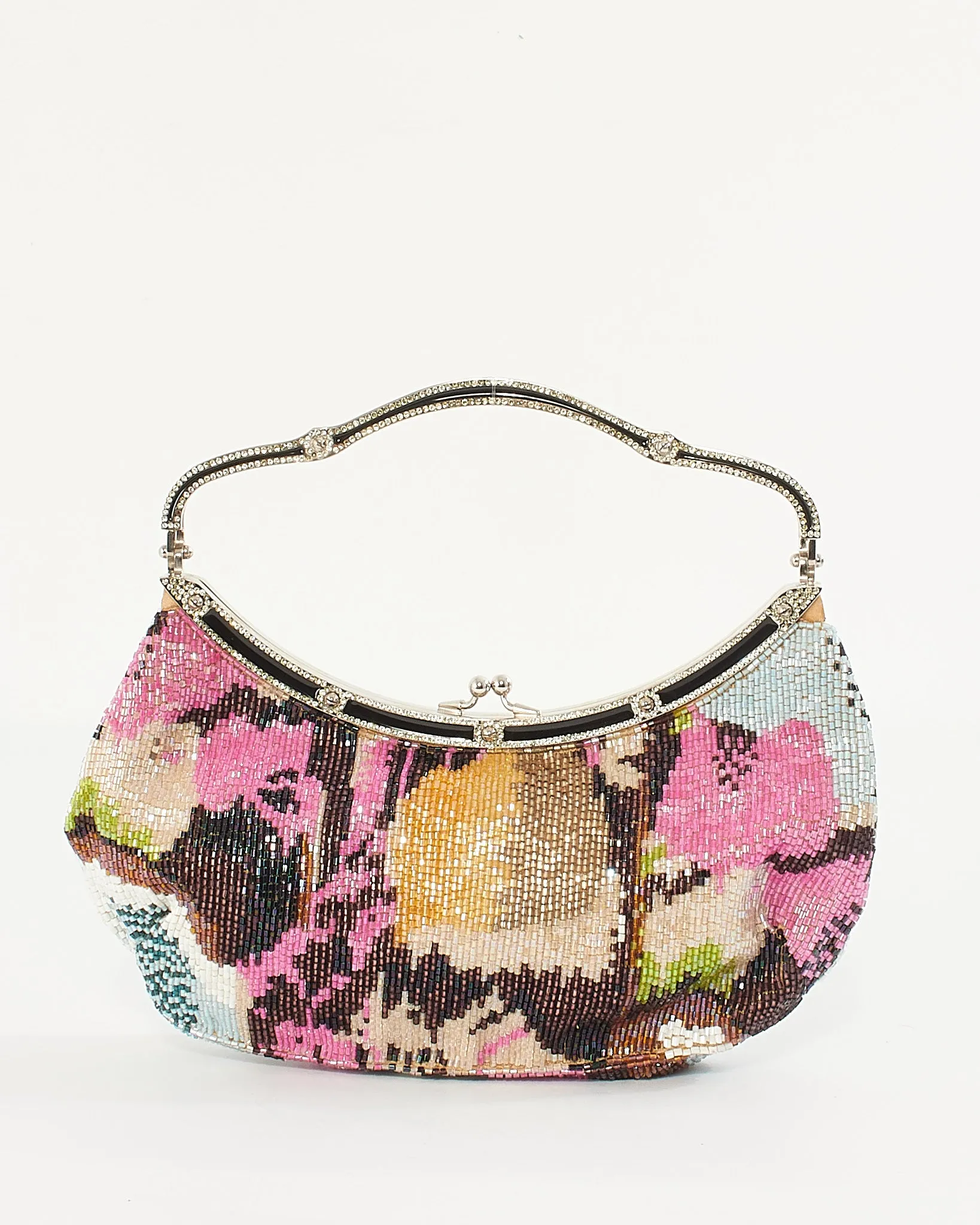 Valentino Vintage Multi Beaded Clutch Bag