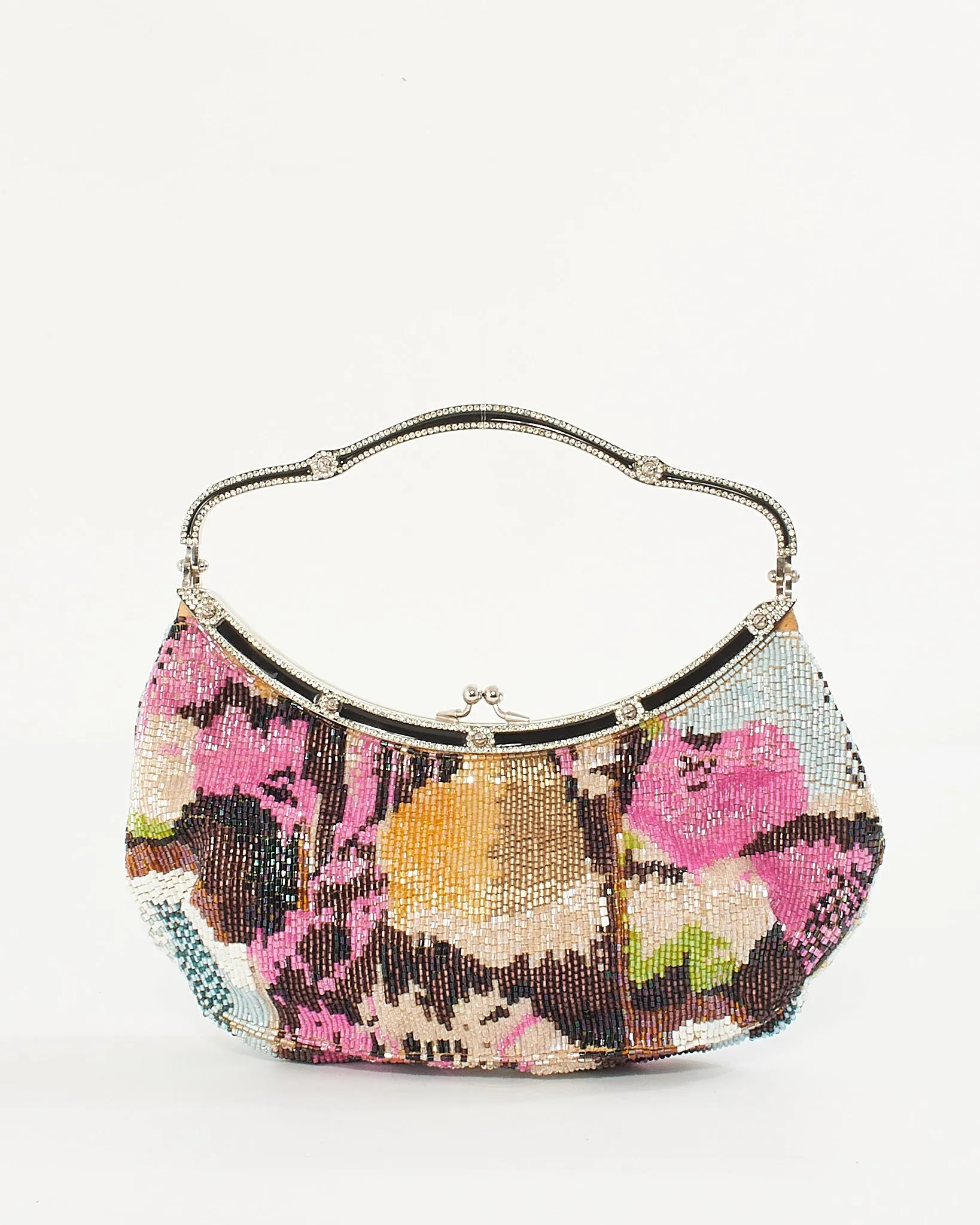 Valentino Vintage Multi Beaded Clutch Bag
