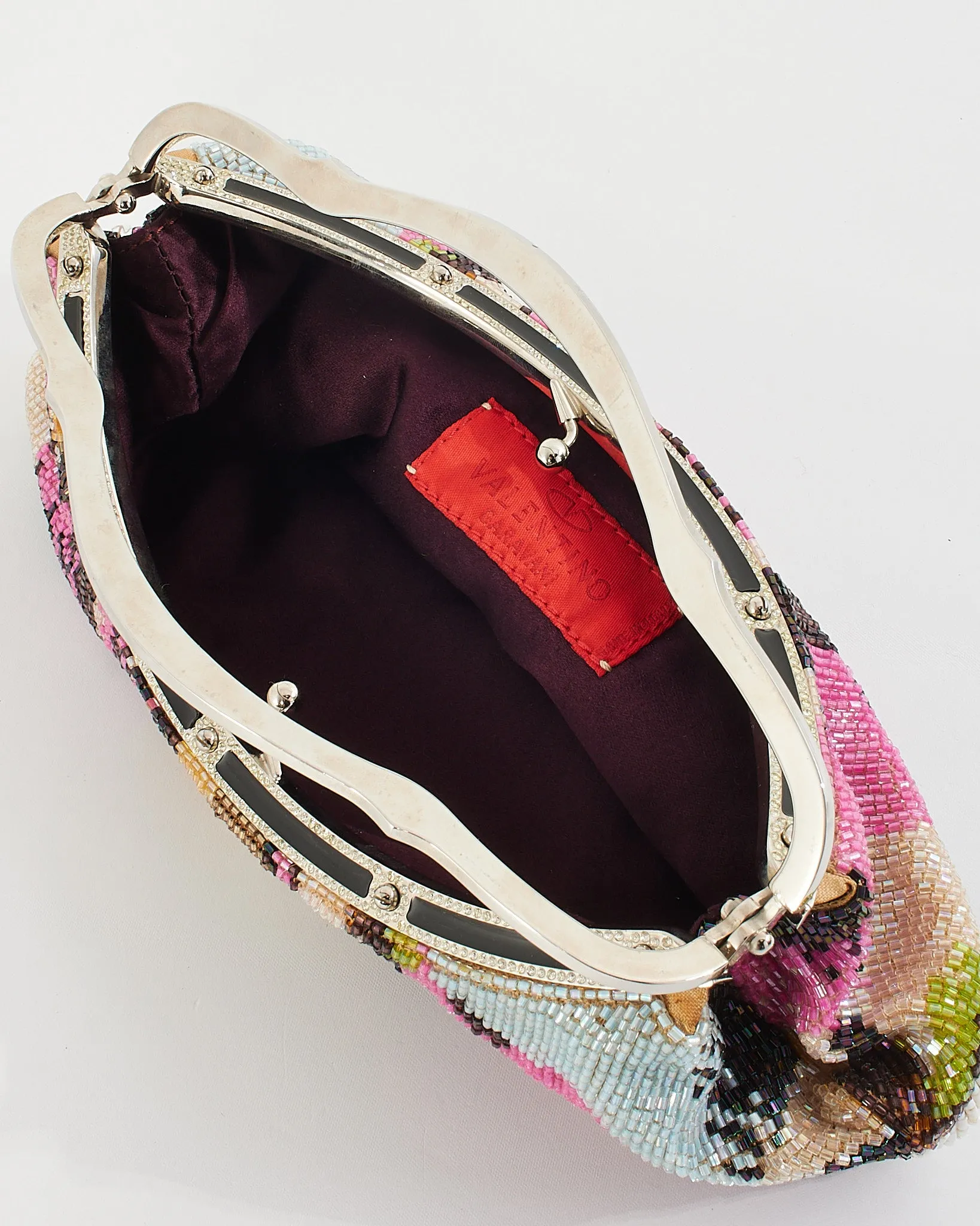 Valentino Vintage Multi Beaded Clutch Bag
