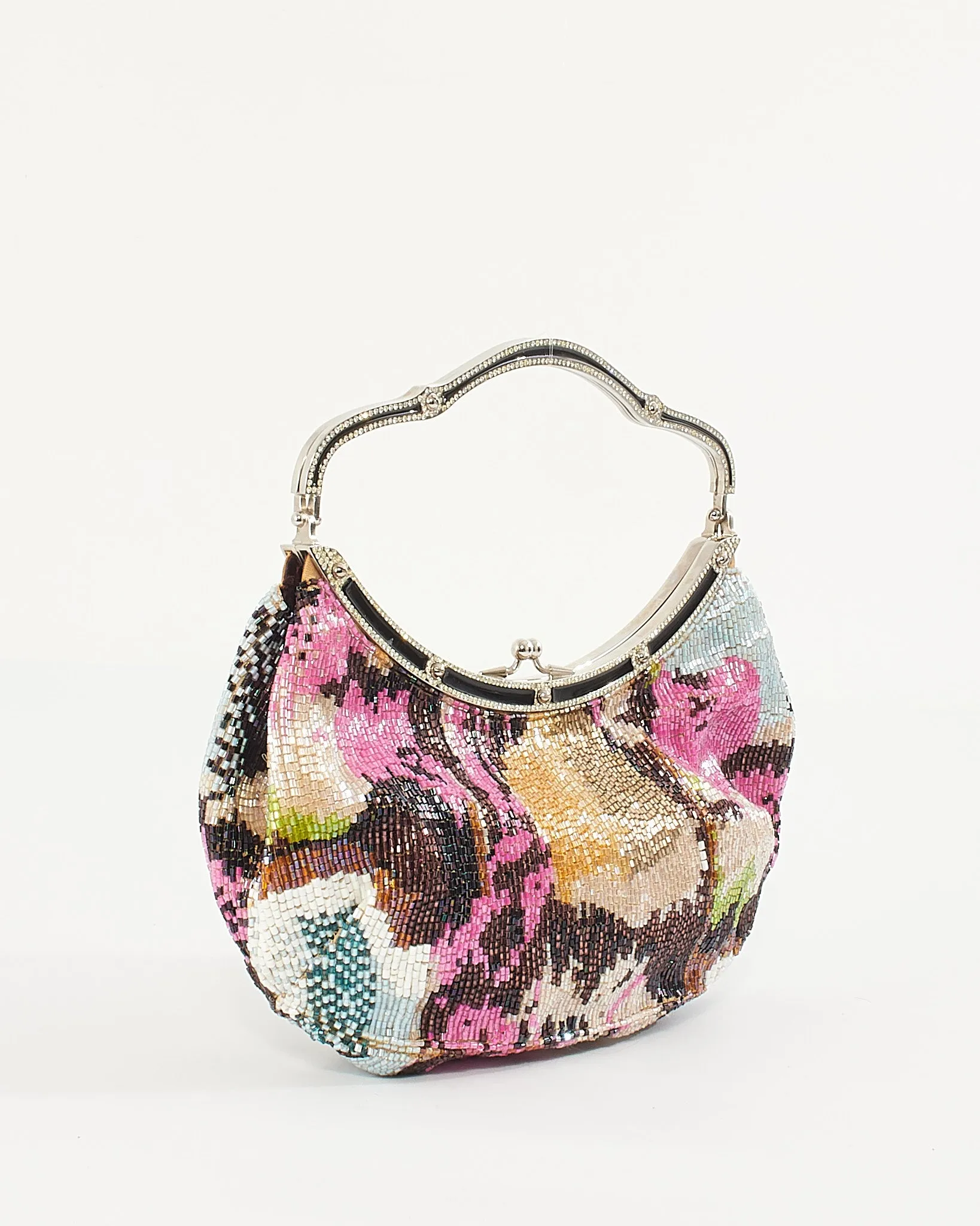 Valentino Vintage Multi Beaded Clutch Bag