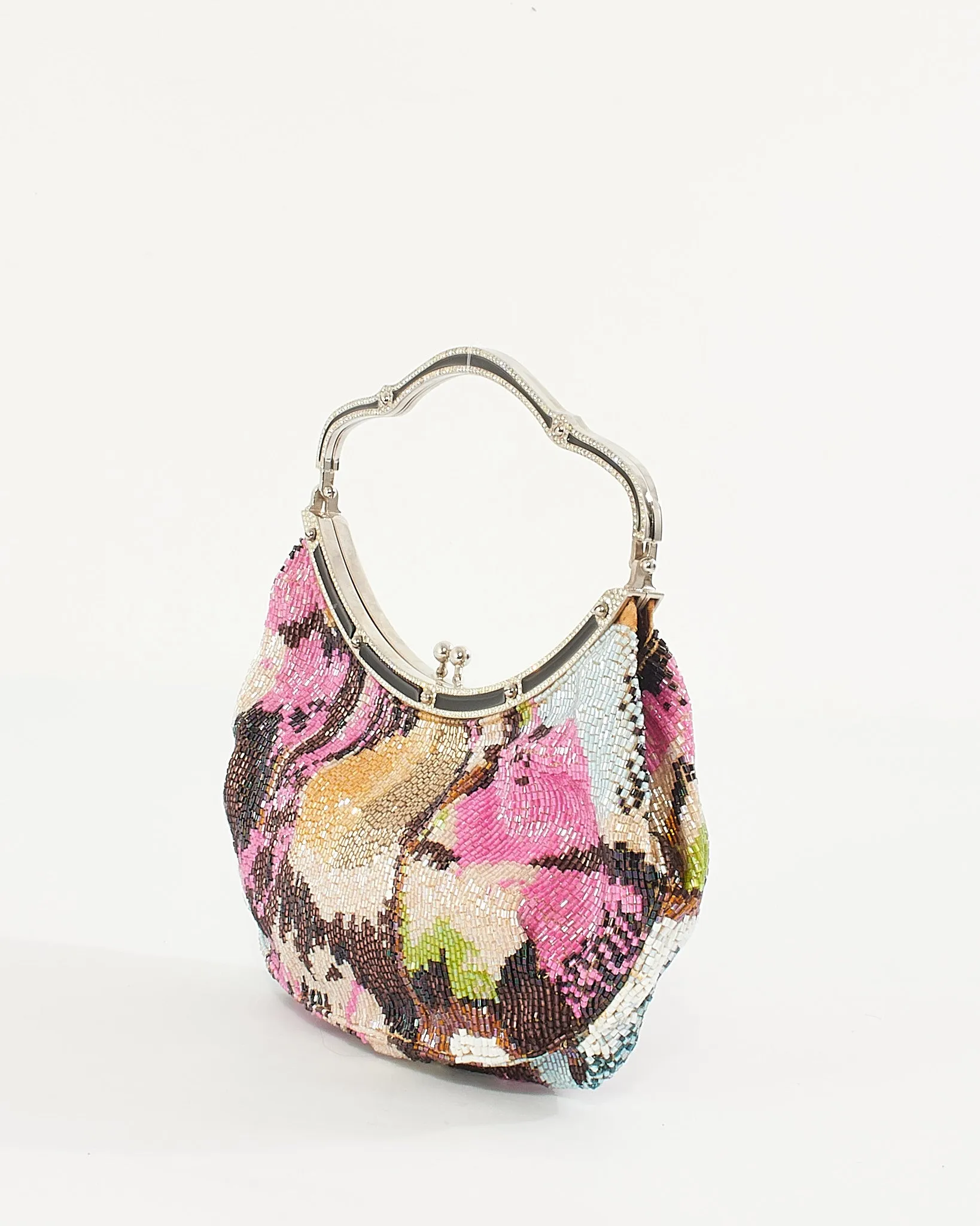 Valentino Vintage Multi Beaded Clutch Bag