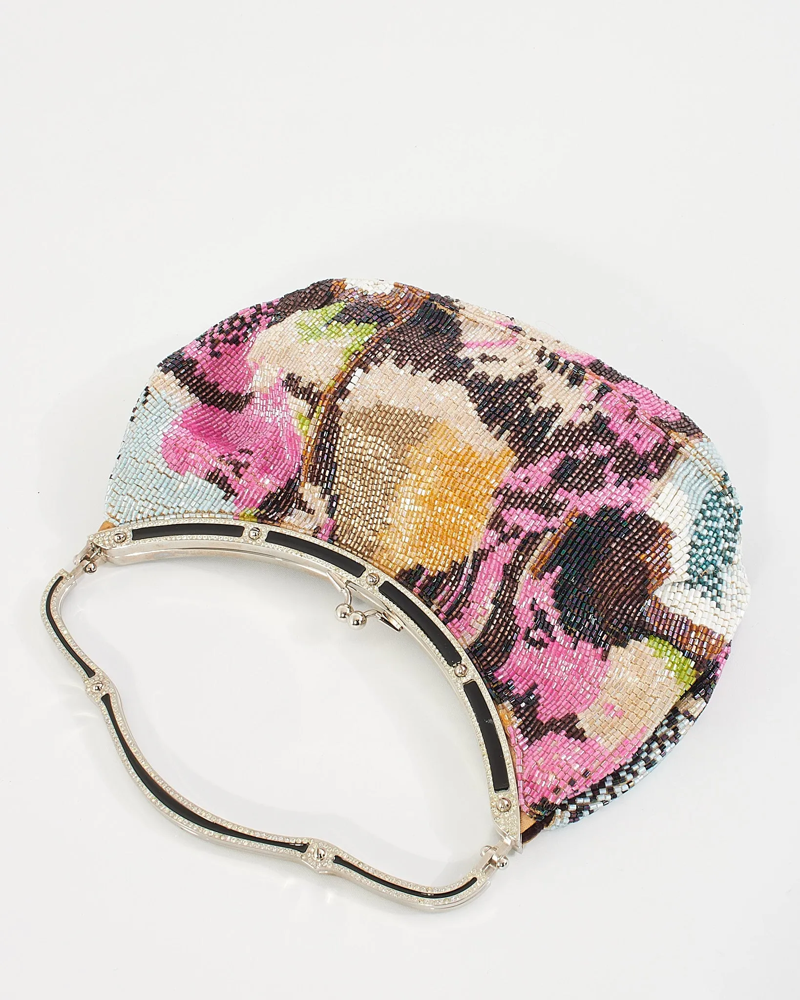 Valentino Vintage Multi Beaded Clutch Bag