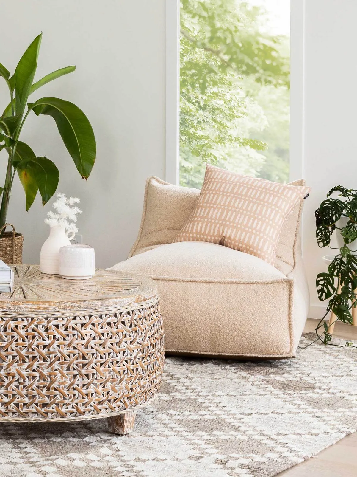 Vanilla Cream Bean Bag Lounger