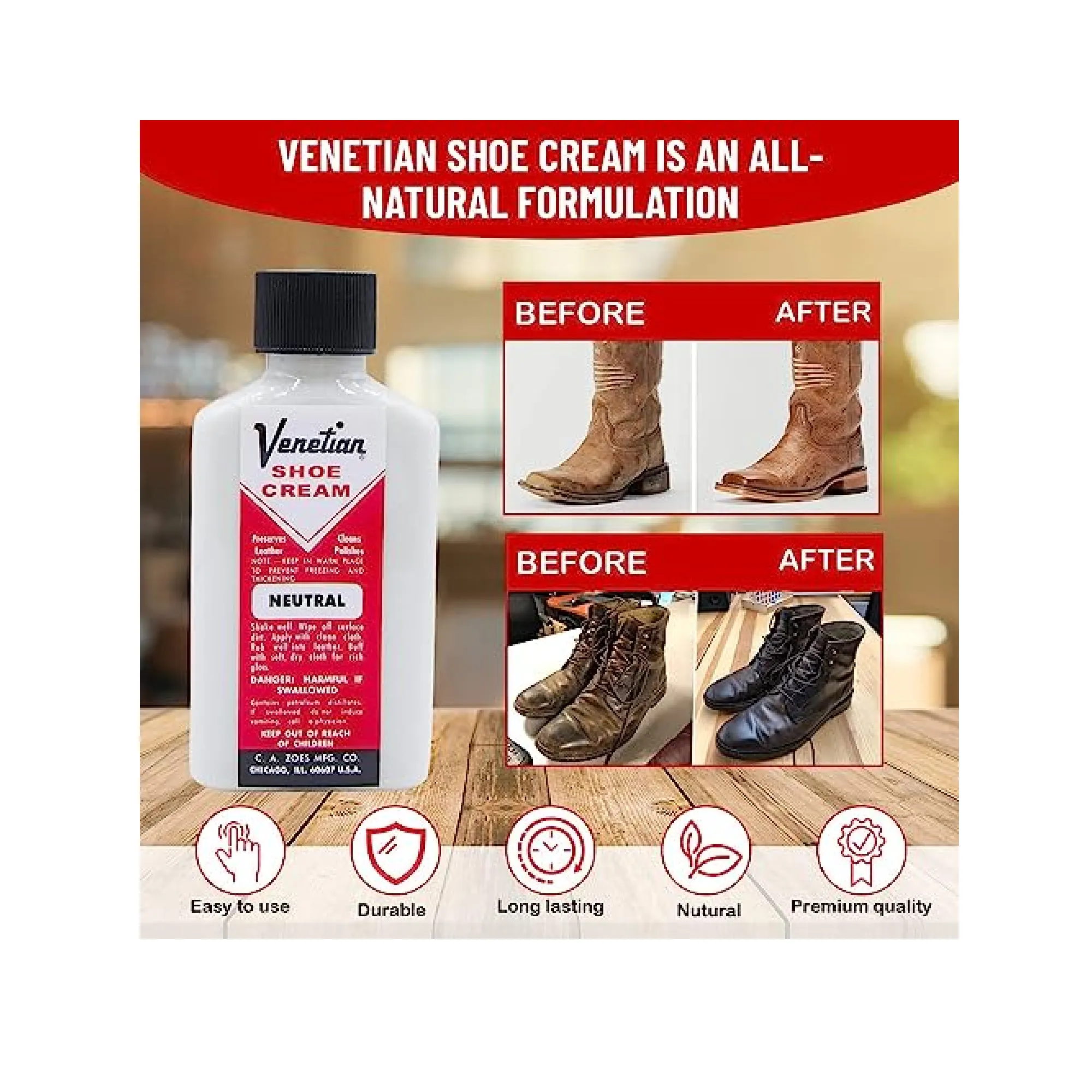 Venetian Shoe Cream 3 Oz