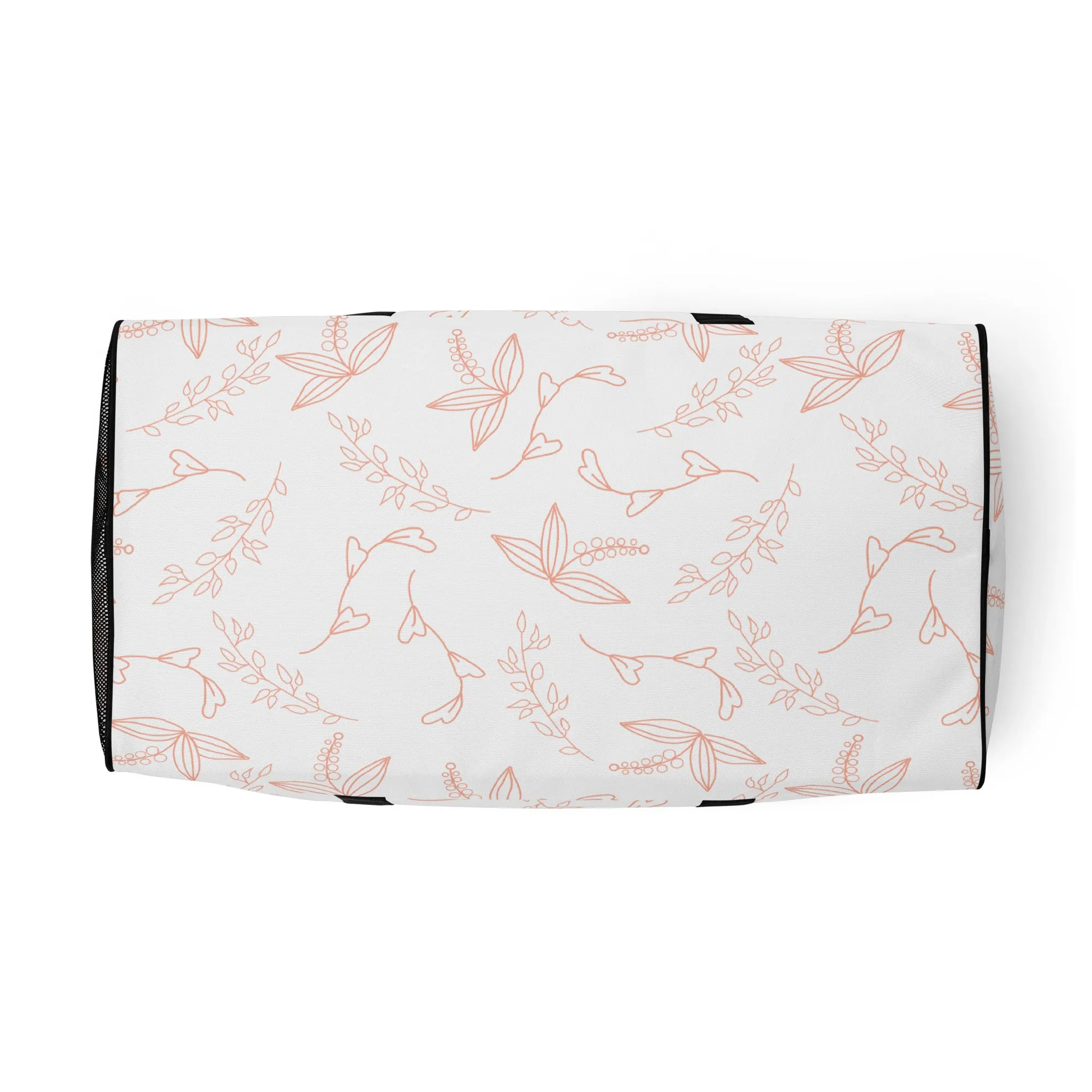 White Floral - Sustainably Made Duffle Bag
