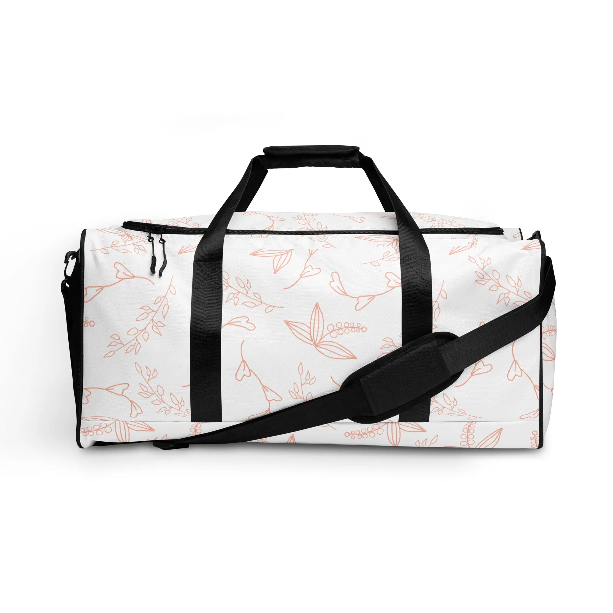 White Floral - Sustainably Made Duffle Bag