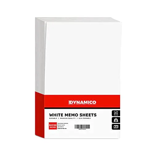White Memo Sheets Paper  24lb Bond 60lb Text (90 gsm) Paper 250 Sheets per Pack