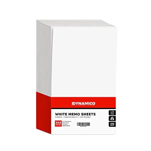White Memo Sheets Paper  24lb Bond 60lb Text (90 gsm) Paper 250 Sheets per Pack