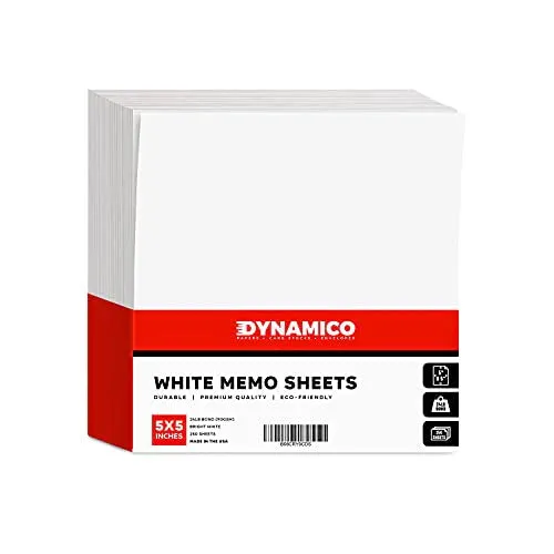 White Memo Sheets Paper  24lb Bond 60lb Text (90 gsm) Paper 250 Sheets per Pack
