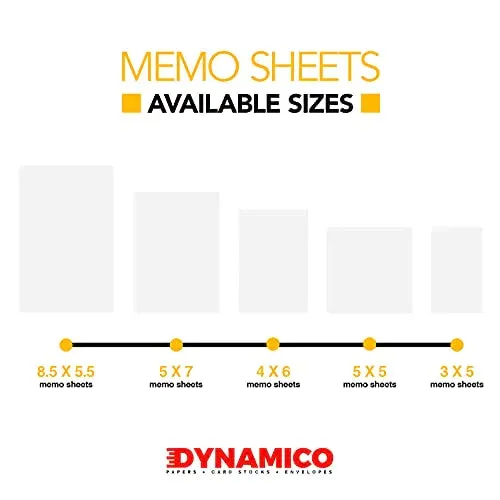 White Memo Sheets Paper 5 x 7 Inches - 24lb Bond / 60lb Text (90gsm) Paper | 250 Sheets per Pack