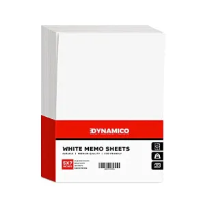 White Memo Sheets Paper 5 x 7 Inches - 24lb Bond / 60lb Text (90gsm) Paper | 250 Sheets per Pack