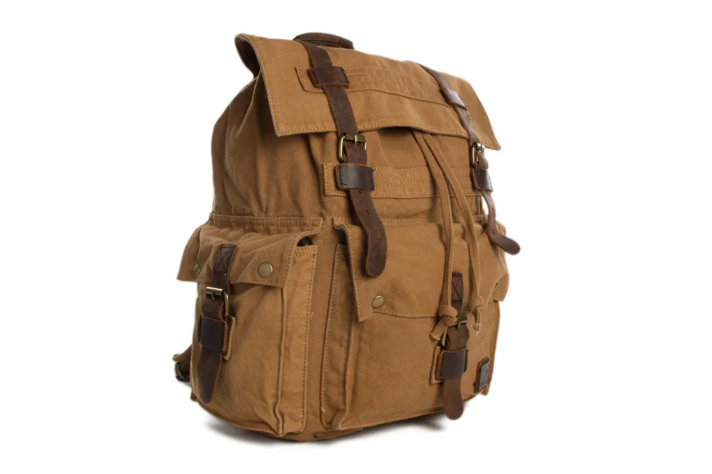 Wholesale High Quality Canvas Backpack, Shoulder Backpack, Canvas Leather Backpack