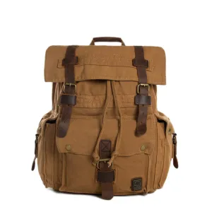 Wholesale High Quality Canvas Backpack, Shoulder Backpack, Canvas Leather Backpack