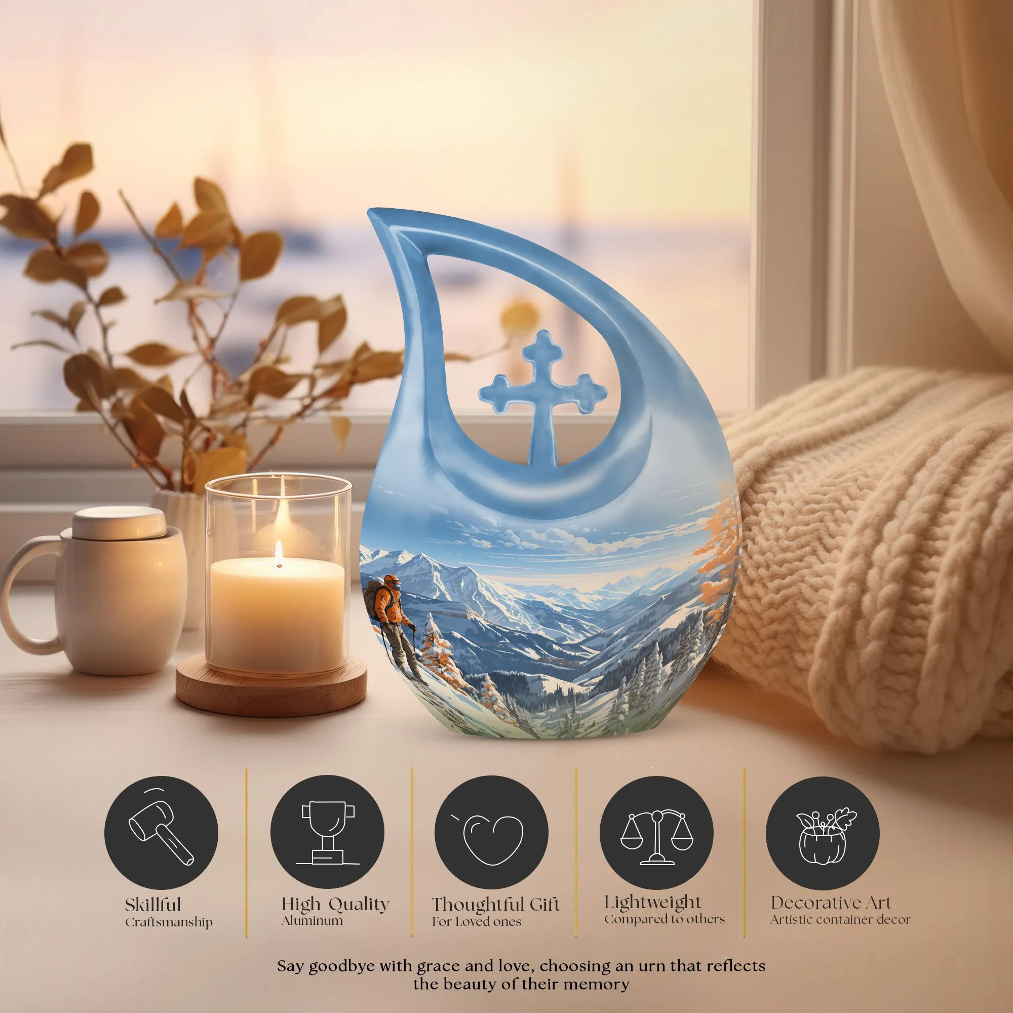 Winter Wanderlust Remembrance: Designer Memorial Urn