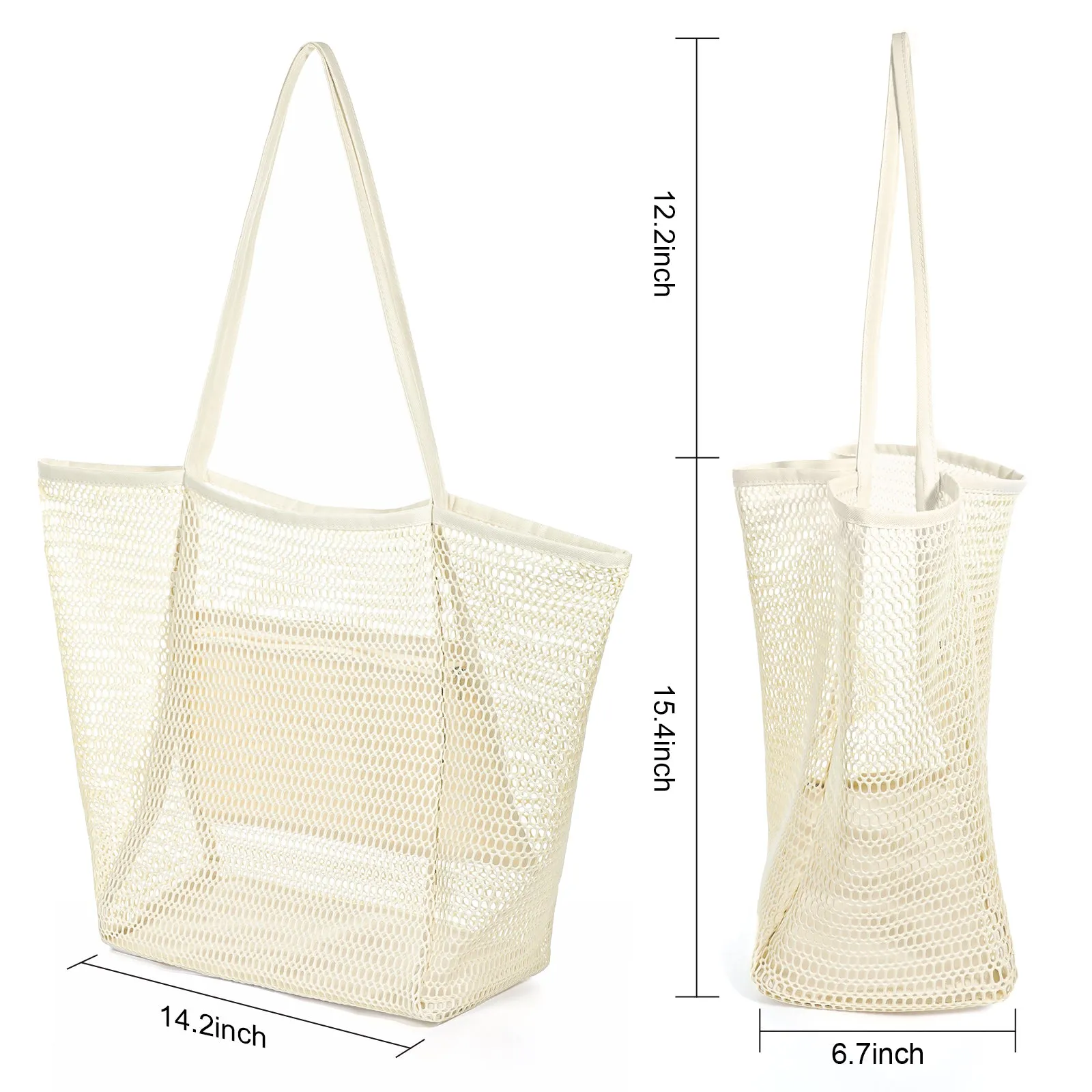 Women Mesh Beach Tote Shoulder Handbag Large Hobo Bags