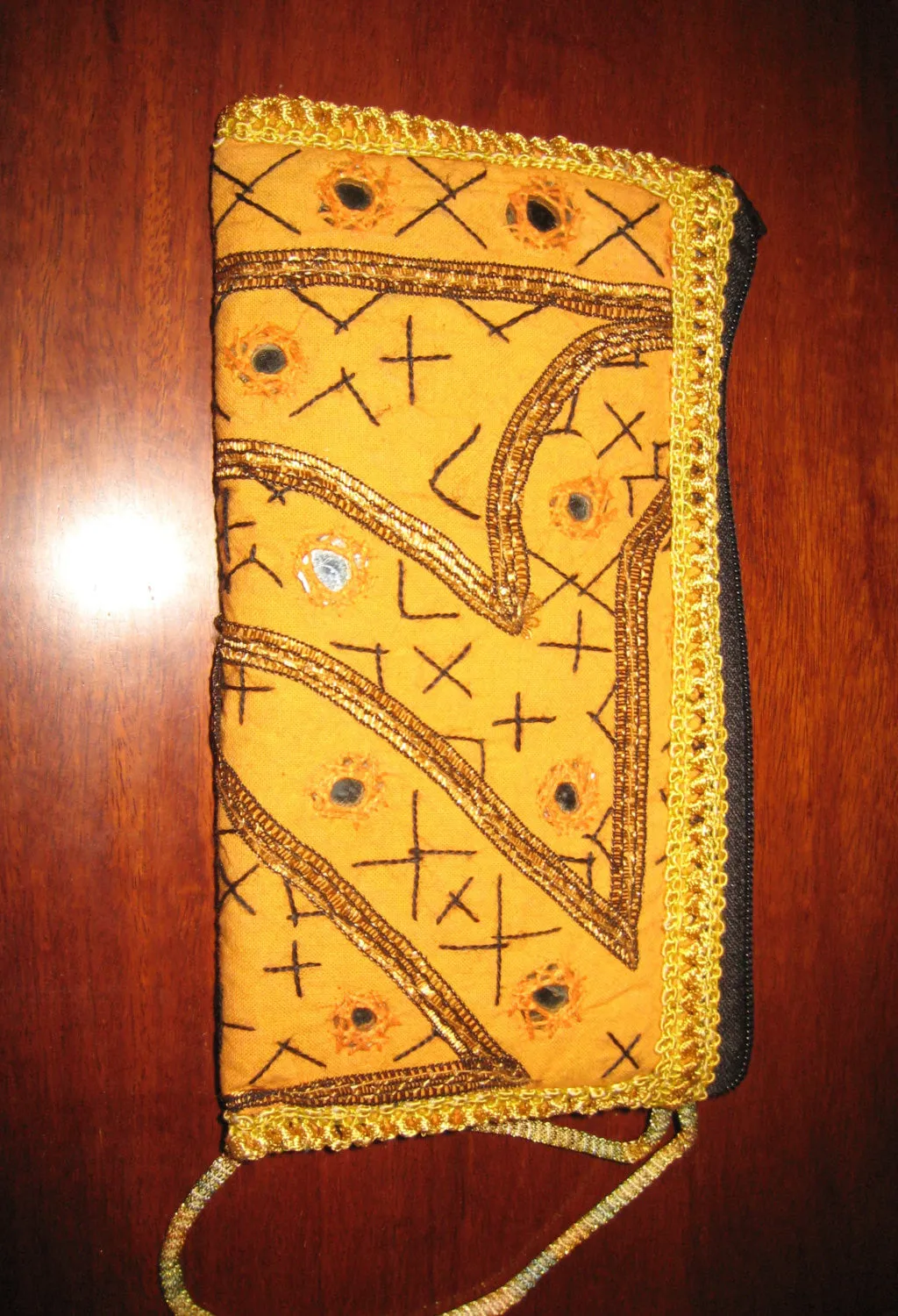 WOMENS LADIES TRADITIONAL embroidered clutch bag hand embroidery mirror work south asian indian pakistani afghan ethnic design red purse new
