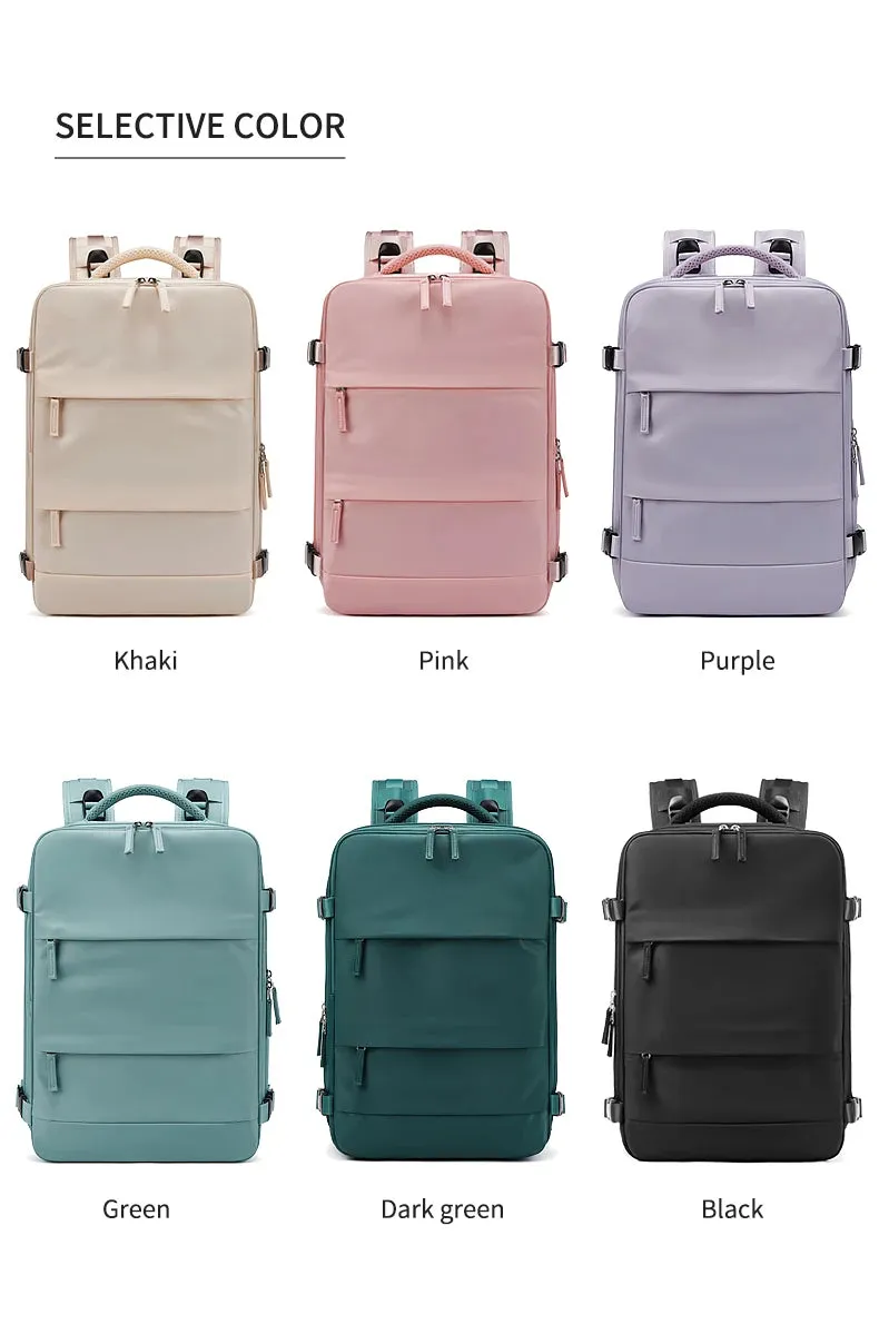 Women's Laptop Backpack with USB Charging - 15.6 Inch